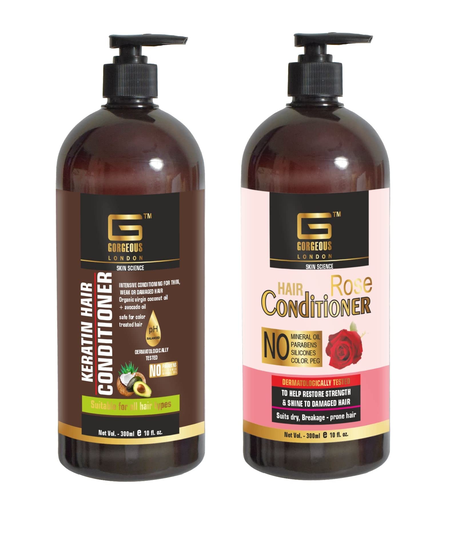 London Coconut Milk & Rose Hair Conditioner 300ml - Repairing Treatment for Damaged Hair, Restores Strength & Shine, Frizz-Free, Silky & Healthy Hair - Perfect for Dry, Brittle Hair After Coloring or Heat Styling
