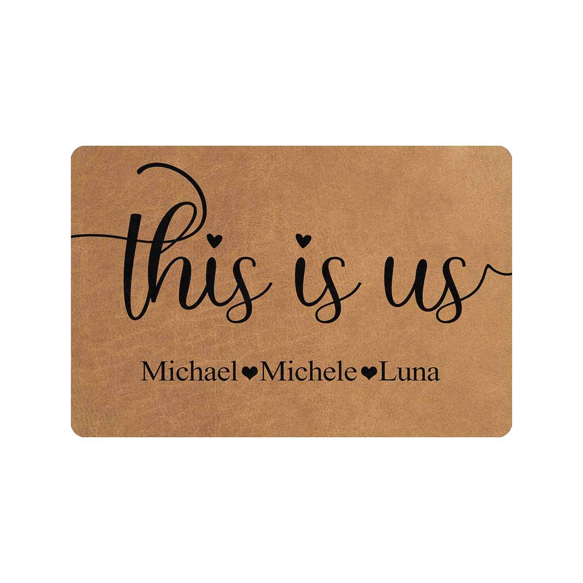 Personalized Family Name Doormat 24x16 Inches - Custom Welcome Mat for Indoor & Outdoor Use - Home Entrance Decor - Perfect for Housewarming Gifts & Front Door Welcome