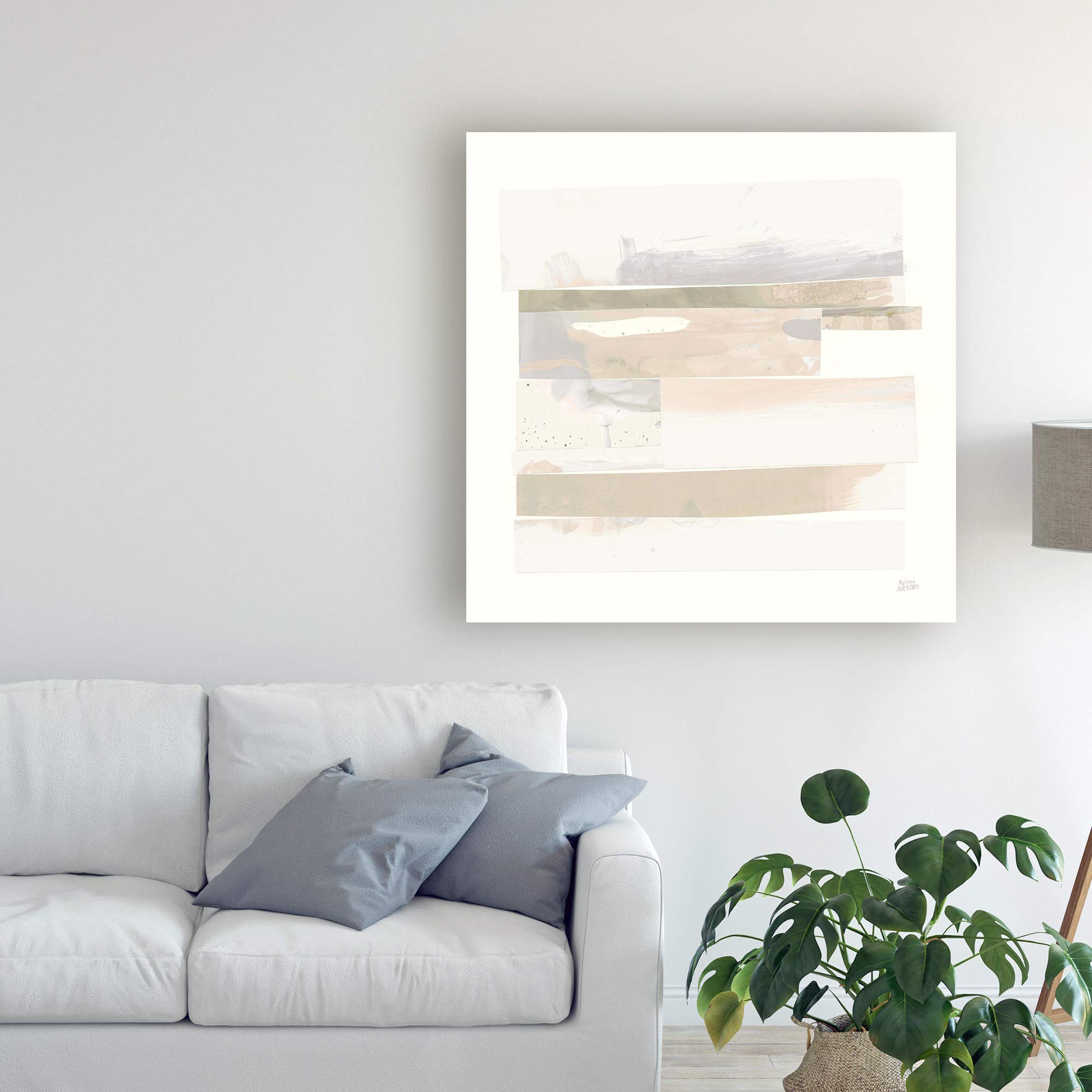 Trademark Fine Art 18x18 Stacks III Neutral Abstract Canvas Wall Art by Melissa Averinos - Perfect for Living Room, Bedroom & Office Decor