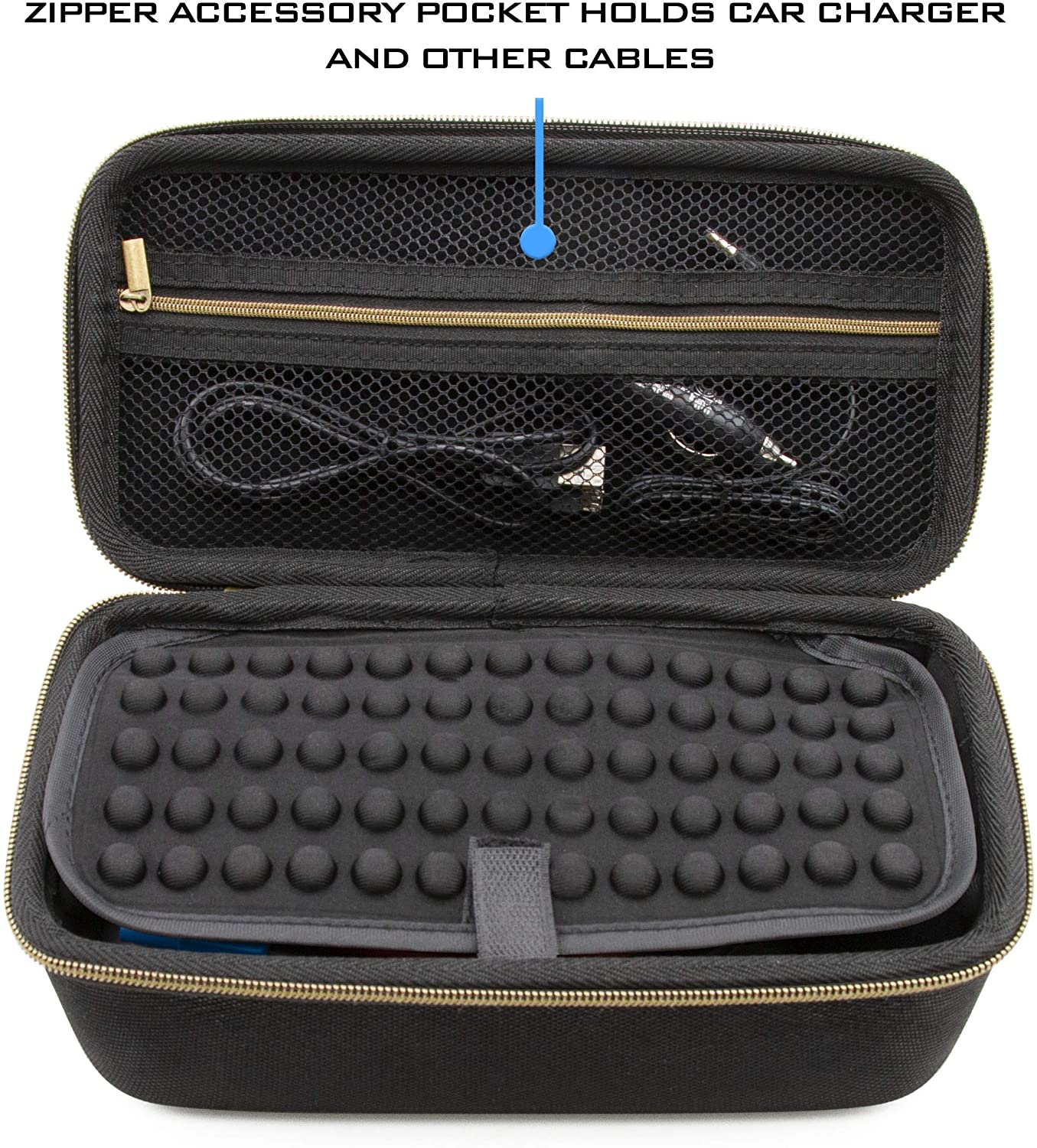 CASEMATIX Travel Case for Portable Battery Bank - Compatible with Halo Bolt 58830 mWh Power Bank, Laptop Charger, Jumper Cables, Car & Wall Charger - Durable Storage Organizer for Travel, Camping & Emergency Power Supply