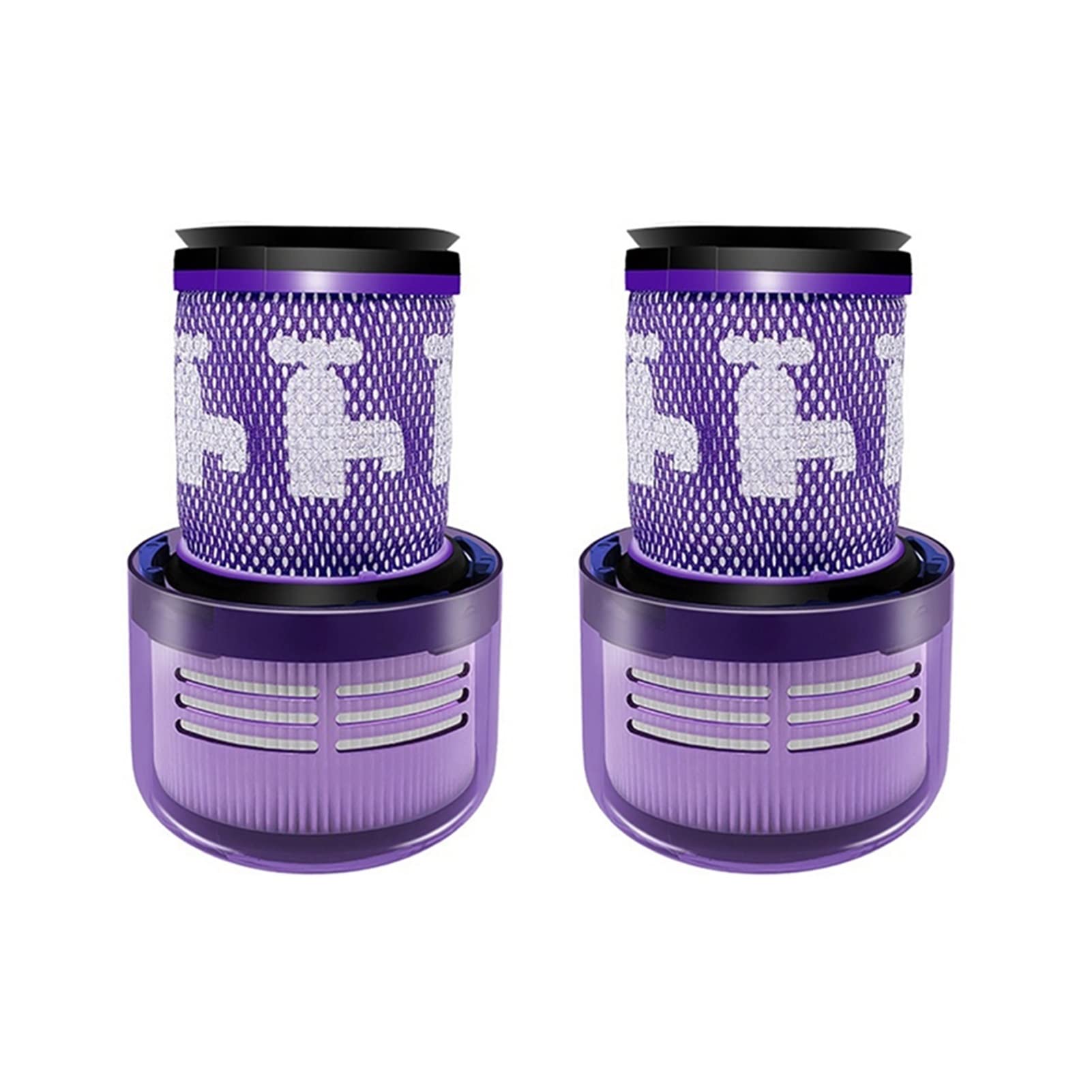 2Pcs Washable HEPA Filter Replacement for Dyson V12 Detect Slim Absolute Vacuum - Purple Dust Collector Accessories for Hardwood Floors & Pet Hair Cleaning