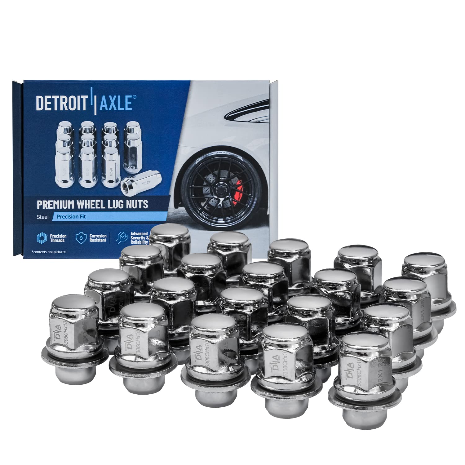 Detroit Axle Wheel Bearing Hub Kit - Compatible with Infiniti JX35 QX60 Nissan Altima Murano Maxima Pathfinder - Front & Rear Wheel Bearings & Hubs Replacement Set with 20 Lug Nuts - Perfect for DIY Repairs, Off-Roading, and Daily Commuting