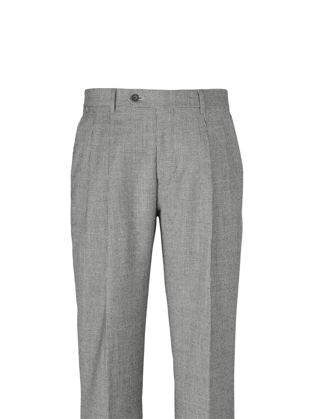 Wool Flannel Houndstooth Pants for Men - Classic Black Checkered Trousers | Office Wear, Business Casual & Winter Outfits