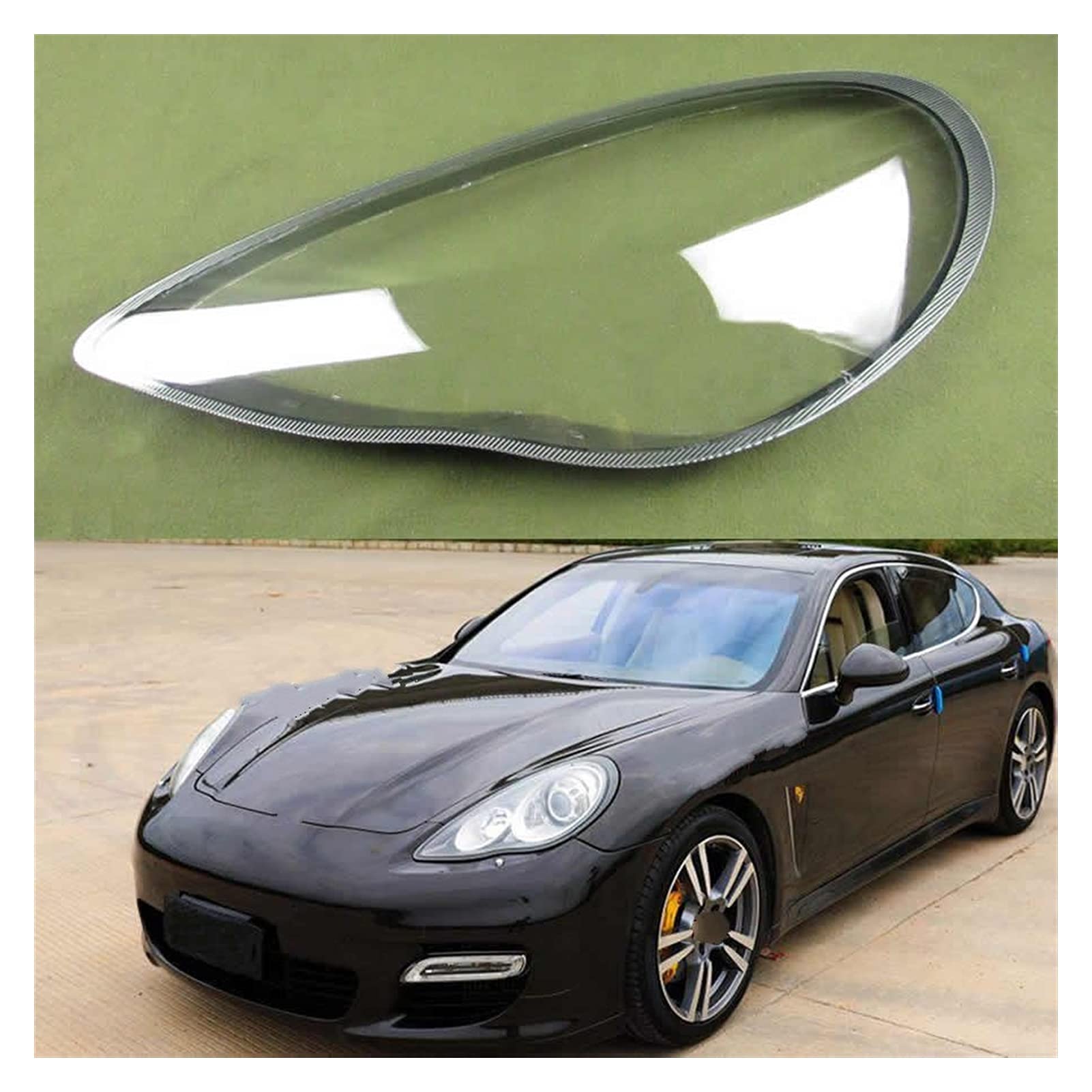 QUXING Clear Headlight Cover for Porsche Panamera 2010-2013 - Right Side Replacement Lens - Durable Polycarbonate Protection - Perfect for Night Driving & Car Restoration Projects