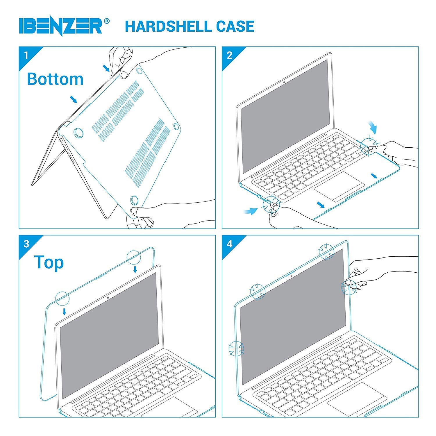 IBENZER Hard Shell Case for MacBook 12 Inch A1534 (2020-2015 Models) - Protective Cover Compatible with Retina Display MacBook 12
