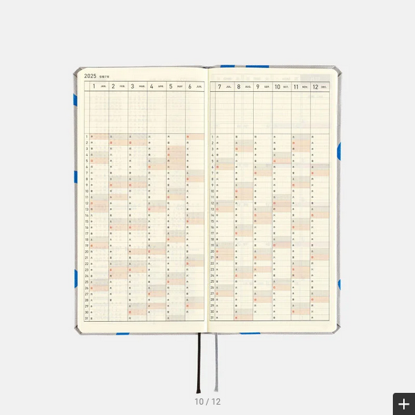 Hobonichi Techo 2025 Planner - Hardcover Weekly Horizontal Layout, January Start, Monday Start | English Edition | Perfect for Journaling, Scheduling & Productivity