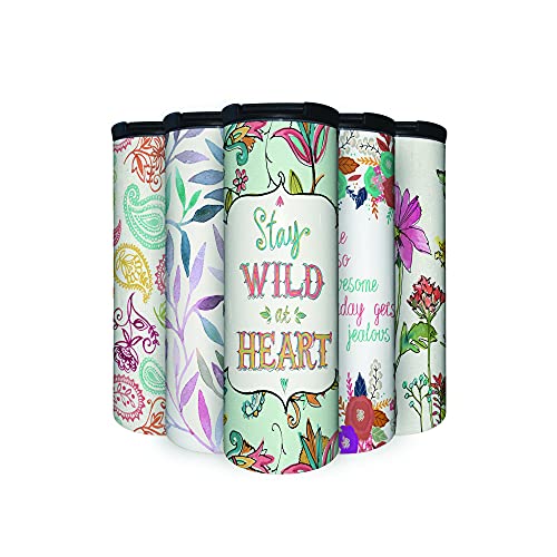 Wild at Heart 17 oz Tumbler with Lid, Stainless Steel, Vacuum Insulated with Slide Lock Lid, Leak Proof