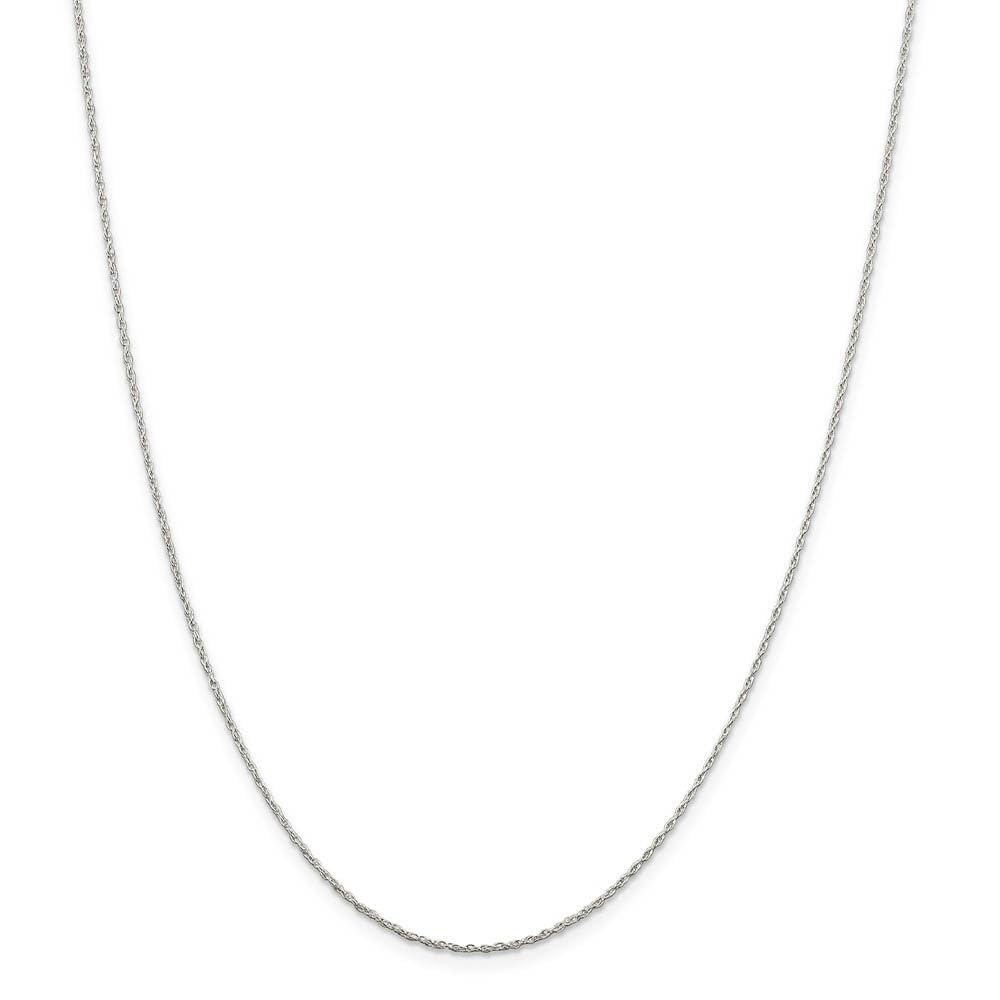 1.25mm Sterling Silver Solid Rope Chain Necklace for Women - Durable & Hypoallergenic Black Bow Pendant - Perfect for Everyday Wear, Gifts & Special Occasions