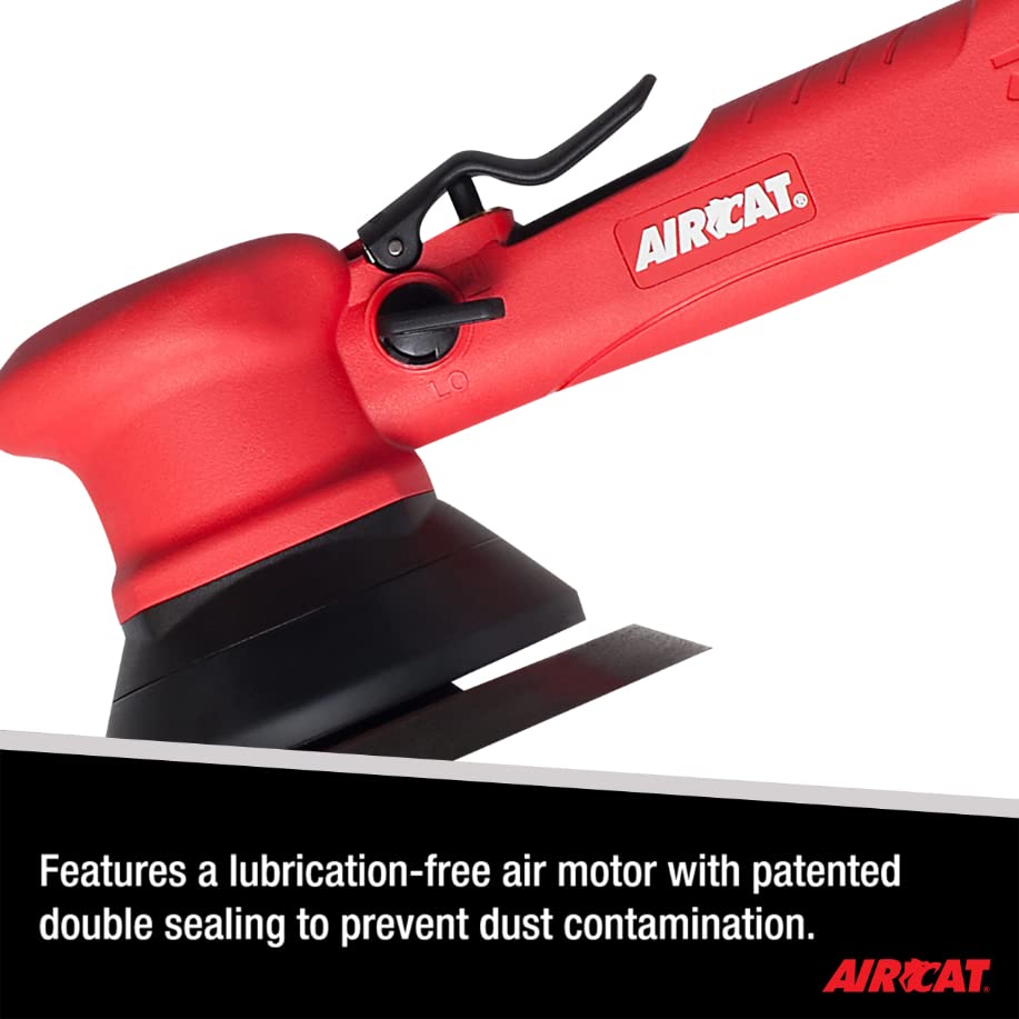 Aircat 6310 6-Inch Composite Dual Action Sander with PSA Pad - Perfect for Automotive Detailing, Woodworking & Metal Finishing