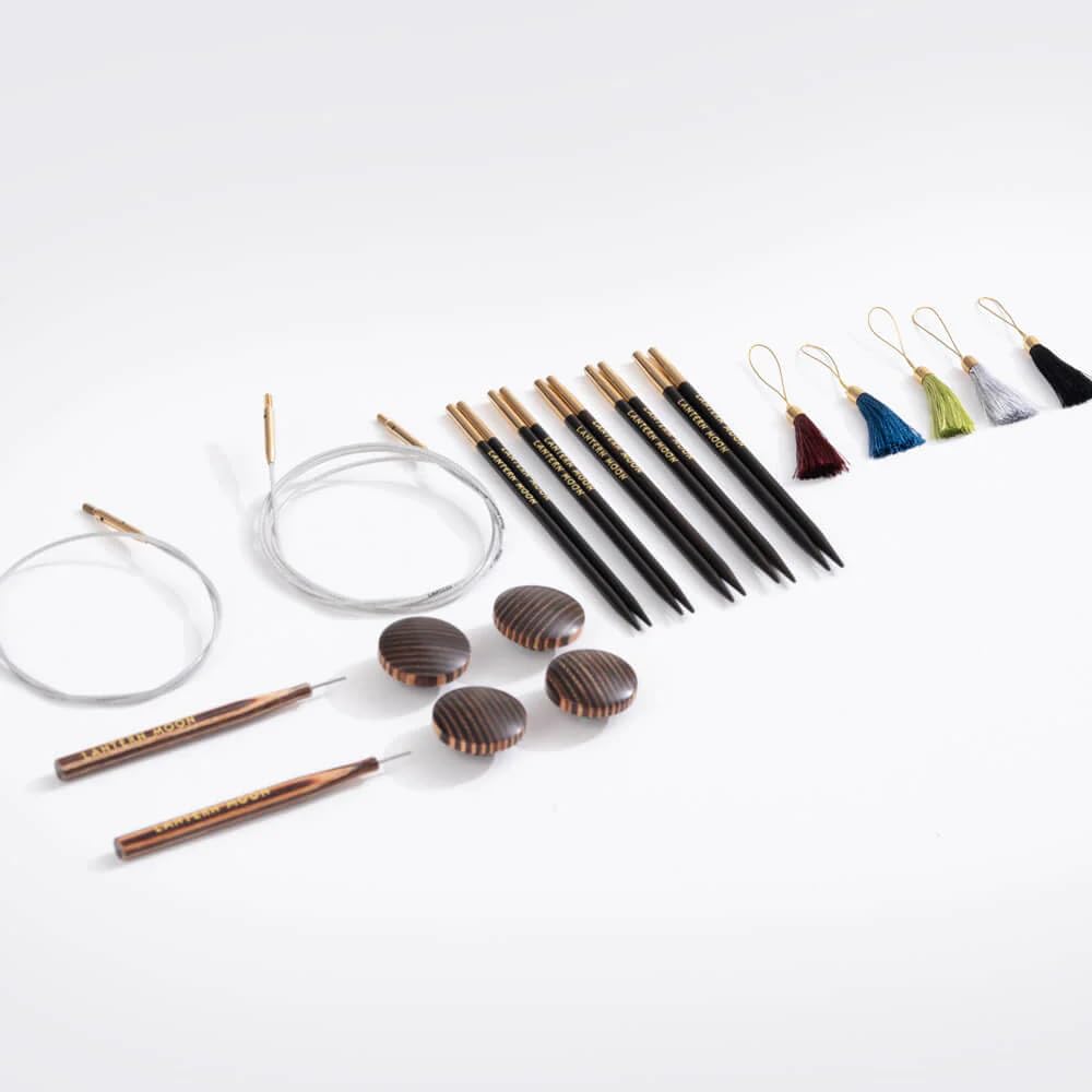 Lantern Moon Interchangeable Knitting Needle Set - 13cm Charm Needle Tips for Smooth Yarn Crafting | Perfect for Socks, Shawls & Baby Knitting Projects