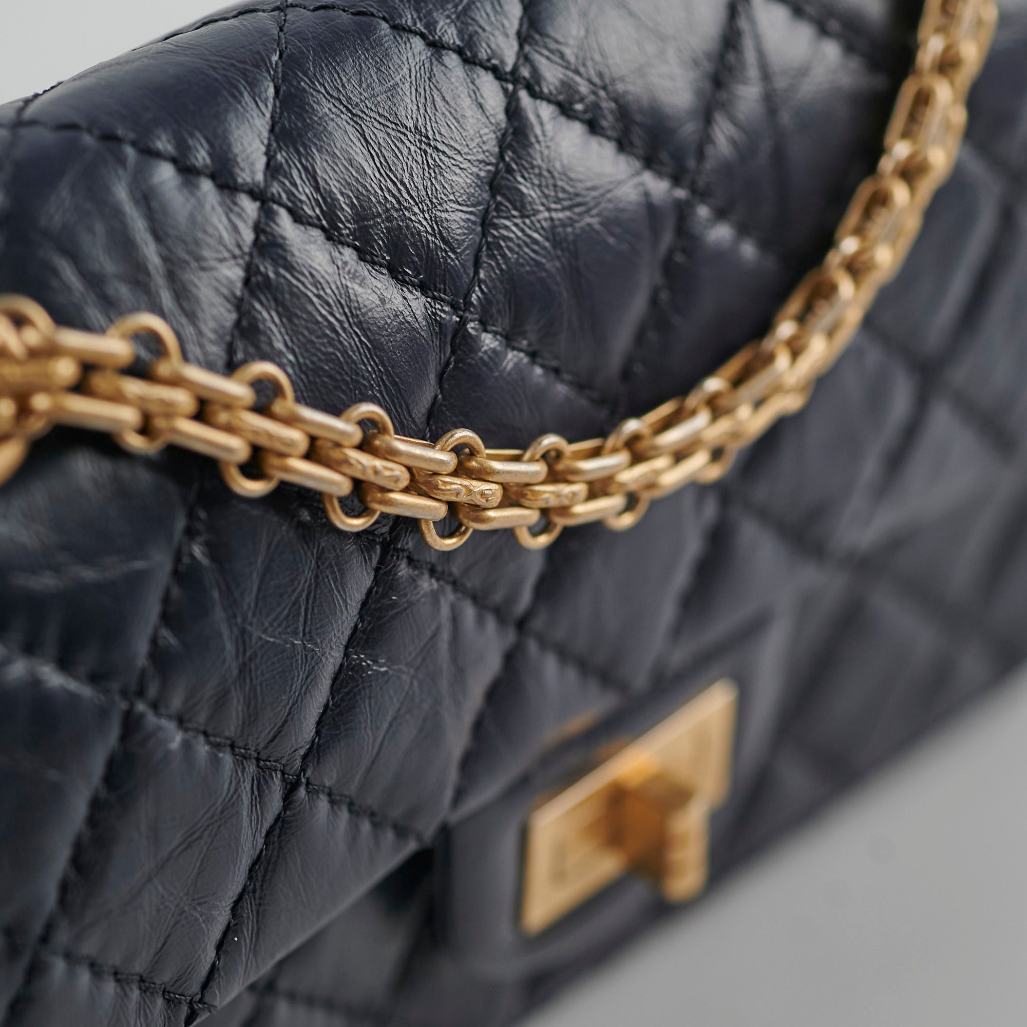 Chanel Reissue 2.24 Mini Navy Blue Leather Crossbody Bag - Elegant Luxury Handbag for Women, Perfect for Parties, Dating & Special Occasions
