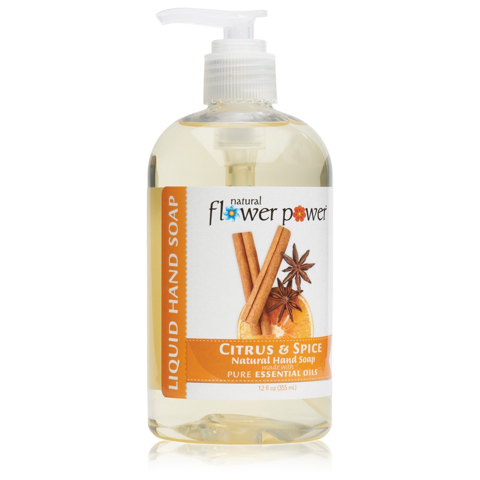 Natural Liquid Hand Soap - Citrus & Spice Scent, pH Balanced with Pure Essential Oils, Sulfate Free & Moisturizing (12oz, Pack of 3) | Gentle for Daily Use, Perfect for Home, Kitchen & Office