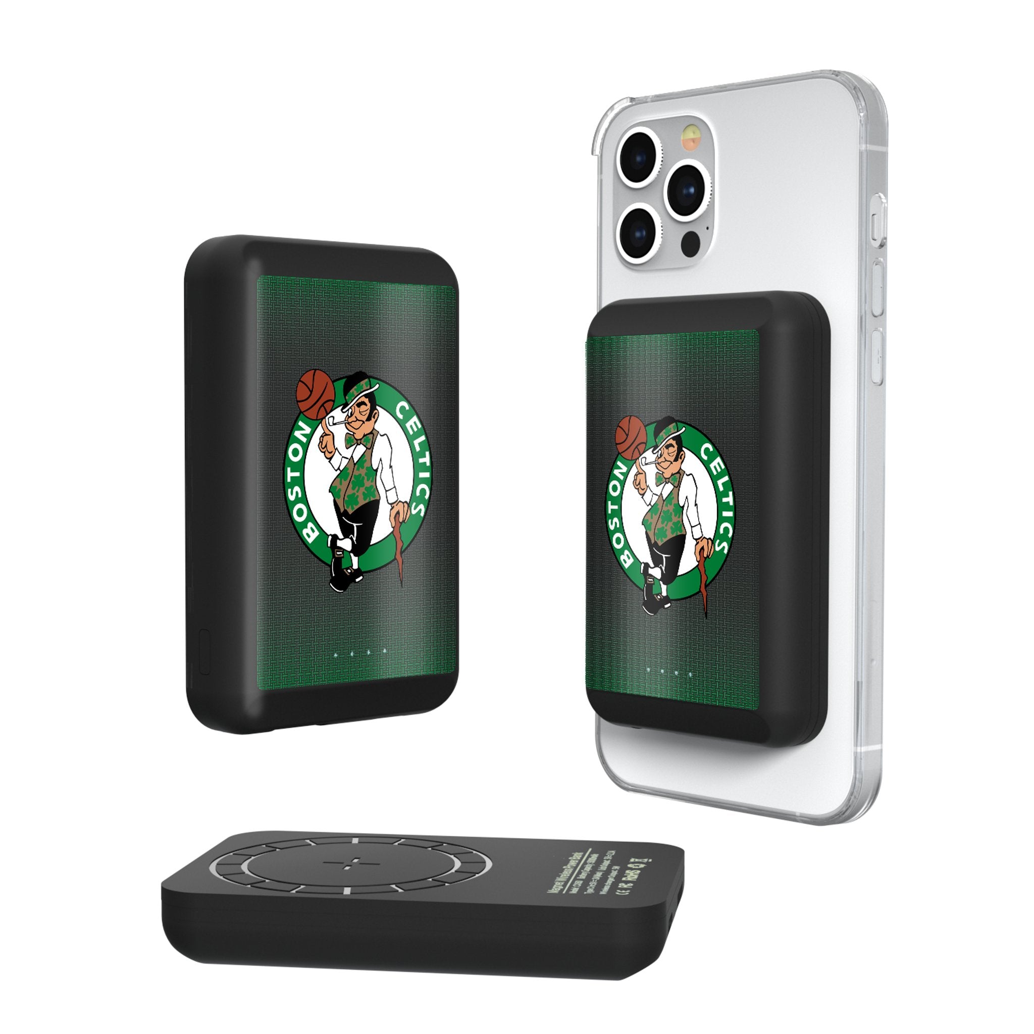 Boston Celtics Wireless Magnetic Power Bank 10000mAh - Fast Charging Portable Battery for iPhone & Android - Perfect for Travel, Work & Game Day