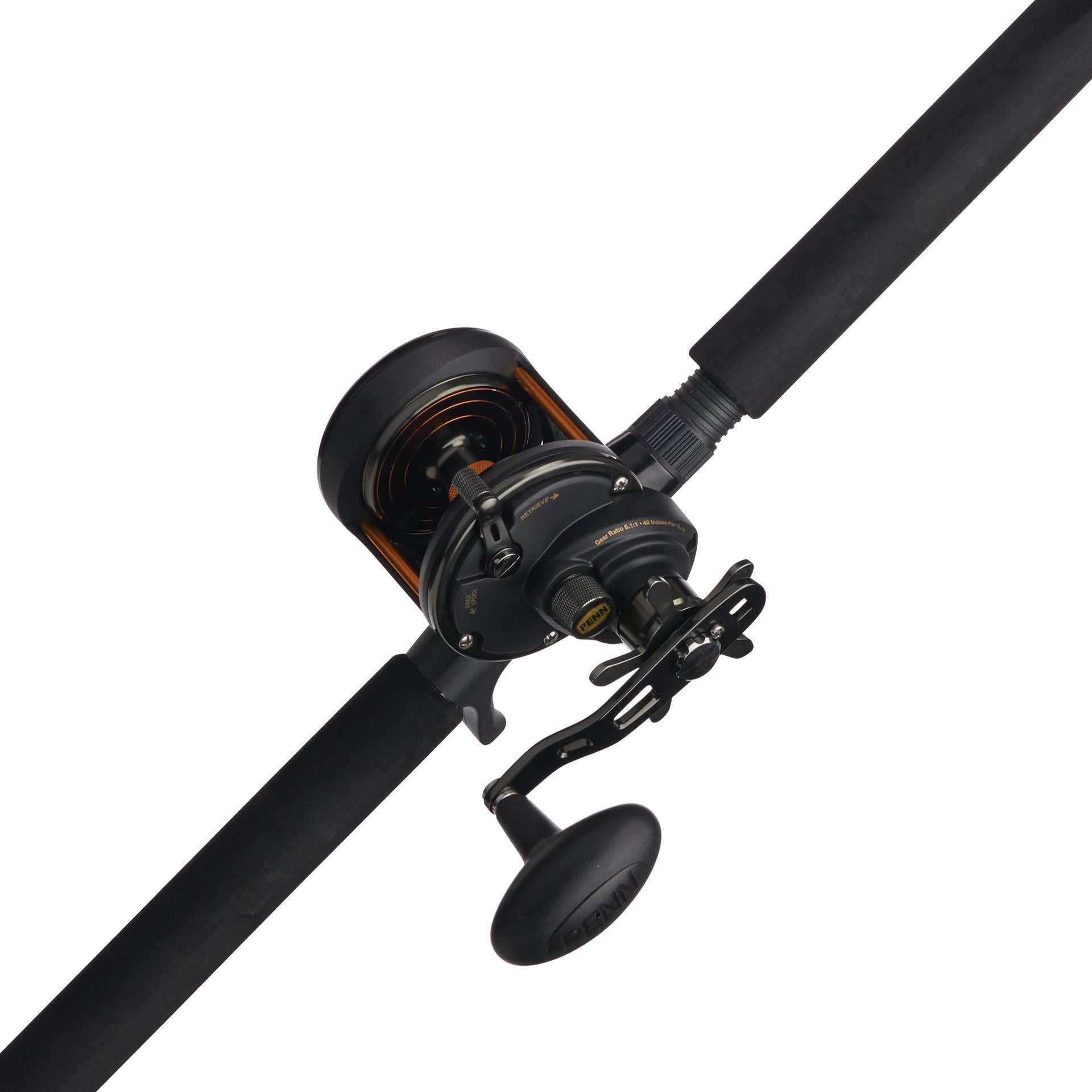 Squall® II Star Drag Conventional Fishing Rod and Reel Combo - Saltwater & Freshwater Angling for Offshore, Inshore, and Pier Fishing
