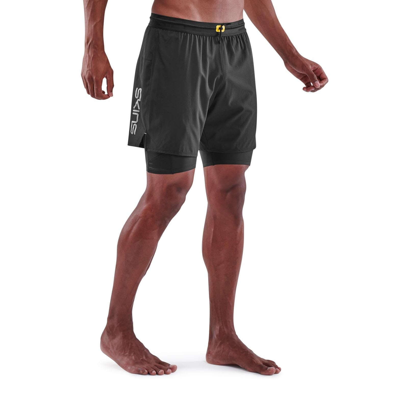 Men's Compression Tights & Shorts Hybrid - Skins Series-3 Superpose 2-in-1 Performance Gear for Running, Gym & Sports Training