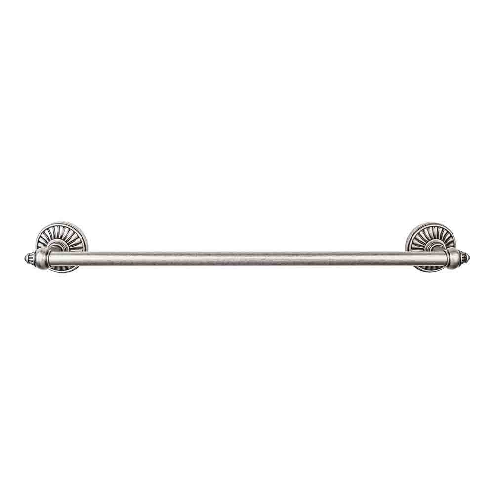 Top Knobs TUSC8-PTA Tuscany Single Towel Rod in Pewter Finish - Elegant Bathroom Accessory for Towel Organization & Spa-Like Decor