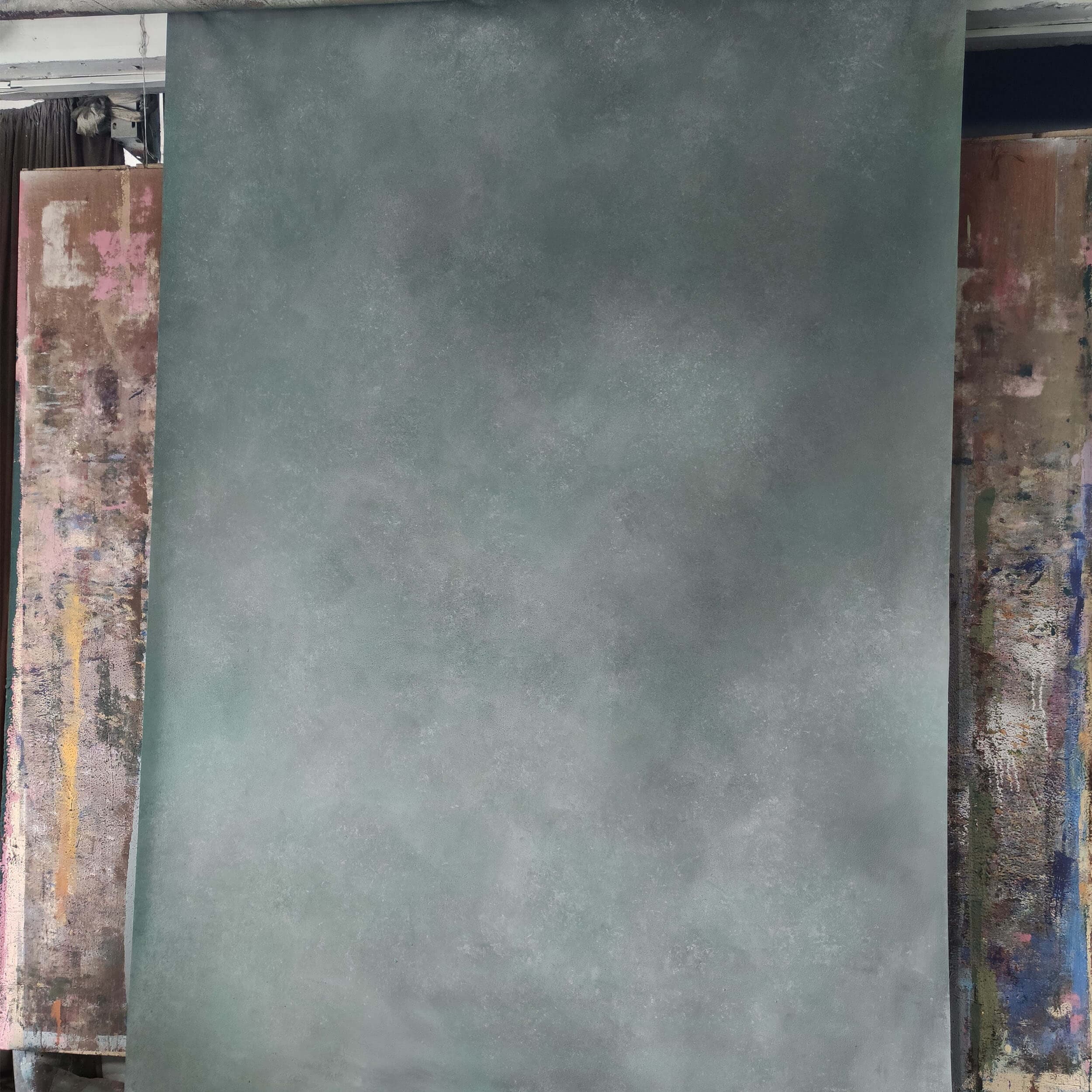 HP NS 2-Pack 3m Grain Texture Aquamarine Grey Photography Backdrop - Perfect for Portrait, Product, and Studio Photography