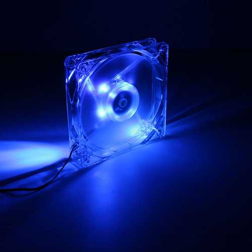 12V 4-Pin 120mm RGB Neon Blue LED PC Case Fan - High Performance Cooling for Gaming Computers & Workstations - Perfect for PC Builds, Case Mods & System Upgrades