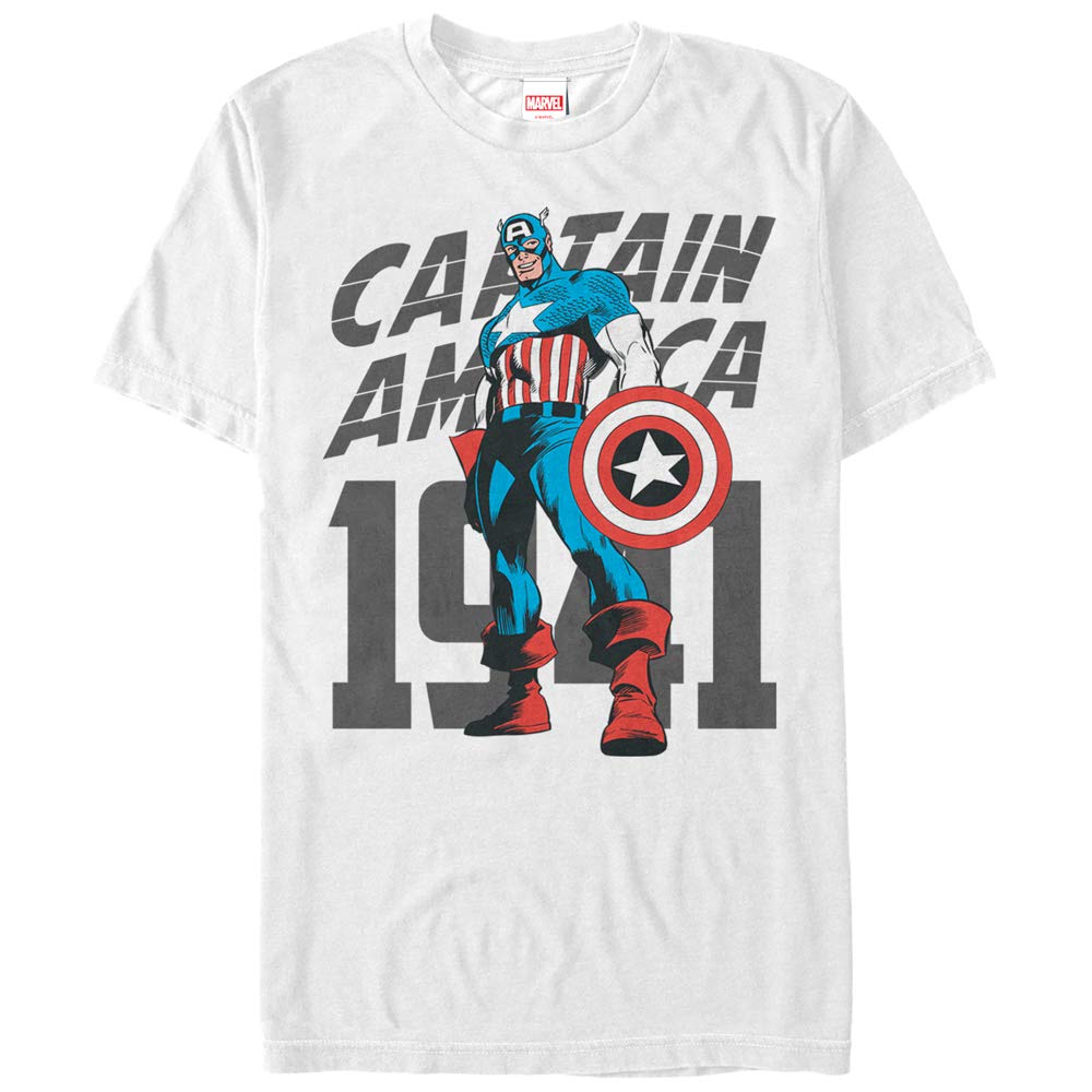Marvel Captain America Graphic T-Shirt for Men | Superhero Comic Print Tee | Casual Wear & Cosplay