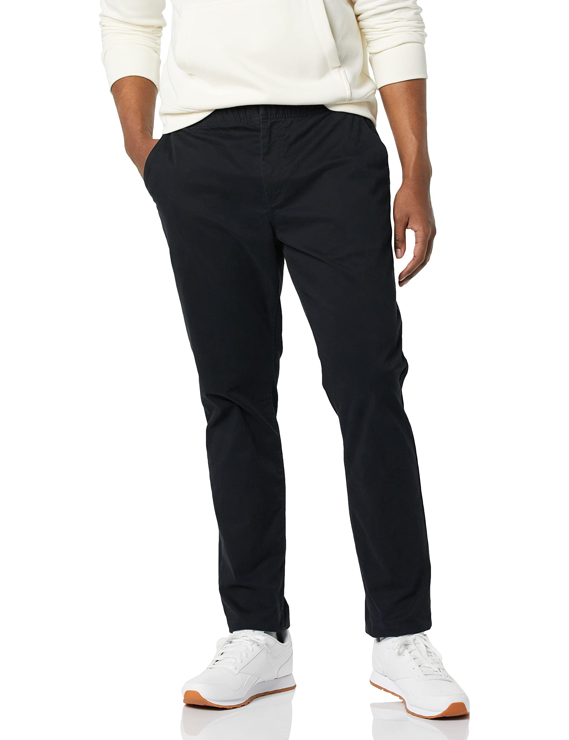 Amazon Aware Men's Stretch Waist Chino Pants - Comfortable Slim Fit Casual Trousers for Work, Office & Everyday Wear