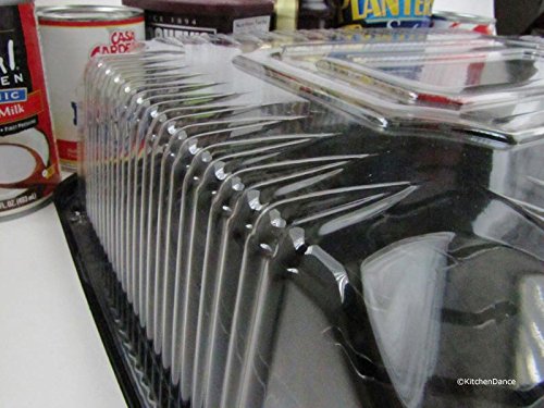 KitchenDance D&W Fine Pack 1/4 Sheet Plastic Cake Carrier with Low Dome - 50 Count Bulk Food Storage Container for Cakes, Pastries & Desserts Display - Ideal for Bakeries, Cafes & Catering Events (G83)