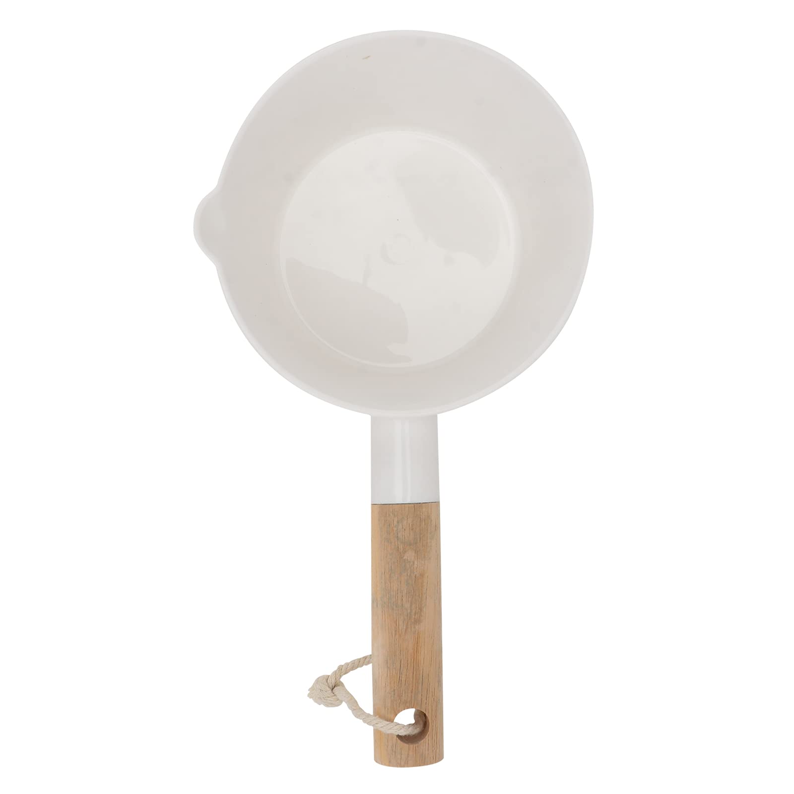 Kitchen Wooden Long Handle Water Ladle - Durable Bathroom Bailer & White Water Scoop for Home, Camping, and Outdoor Use
