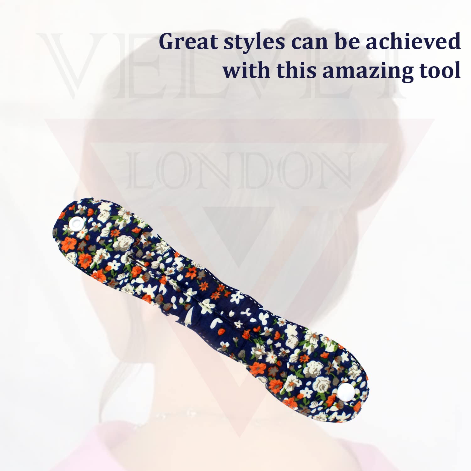 2Pcs Floral Magic Bun Wraps - Hair Donut Twisters & Roll Clips for Women & Girls | Easy Ponytail & French Twist Styling Tools | Perfect for Weddings, Parties & Everyday Hairstyles