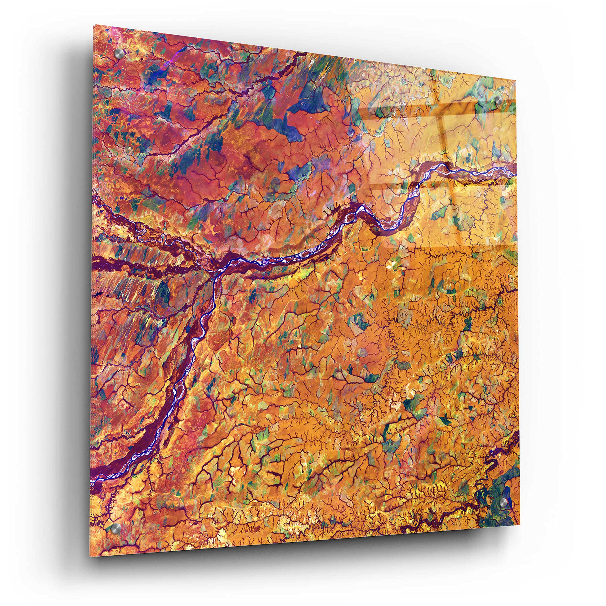 Epic Art 'Earth as Art: Capillaries' - 24x24 Inch Modern Acrylic Glass Wall Decor - Stunning Home & Office Wall Art for Living Room, Bedroom or Contemporary Spaces