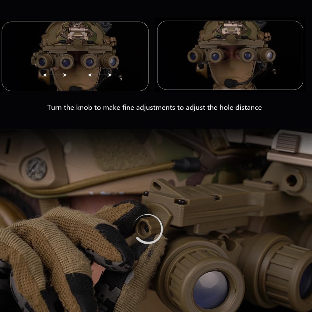 Tactical GPNVG-18 Dummy Night Vision Goggles Model - Realistic Helmet Mount NVG Replica for Military Cosplay & Airsoft Training | Perfect for Tactical Gear Display, Halloween Costumes & Airsoft Battles