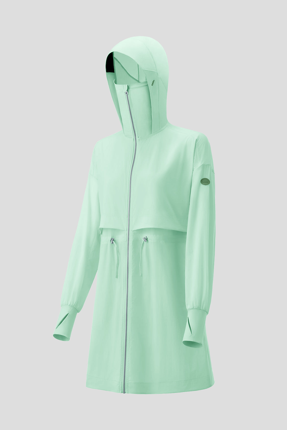 AiryArtsy Women's UPF50+ Sun Protection Windbreaker Jacket - Lightweight Long Sleeve UV Shielding Coat for Outdoor Hiking, Running & Beach Wear