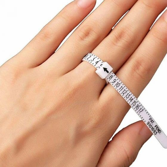Accurate Ring Sizer Tool for Measuring Finger Size - Perfect for Engagement Rings, Wedding Bands, Fashion Jewelry & Cocktail Rings (Men & Women) | Great for Proposals, Wedding Planning & Jewelry Shopping