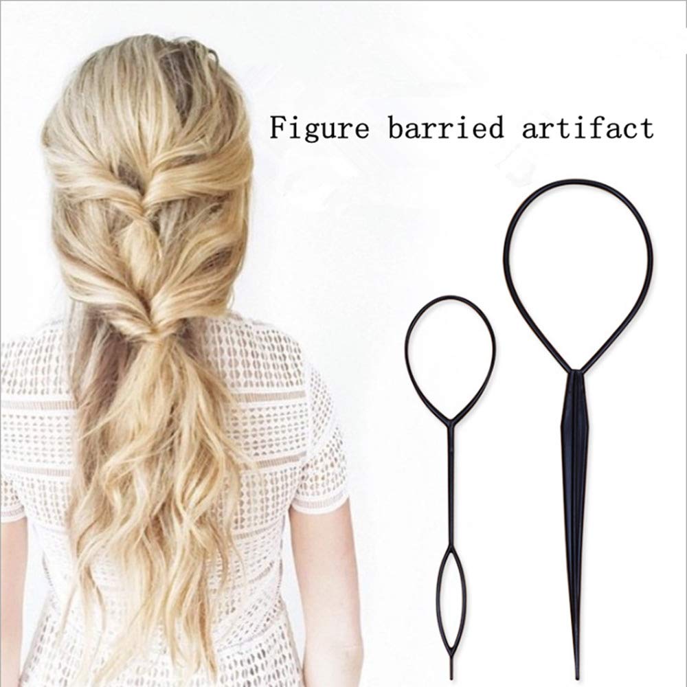Ritzprime Hair Styling Tool - Hair Curler Clip, Braid Maker, Topsy Tail & Ponytail Styling Accessory for Women (Black) | Perfect for DIY Hairstyles, Salons & Everyday Use