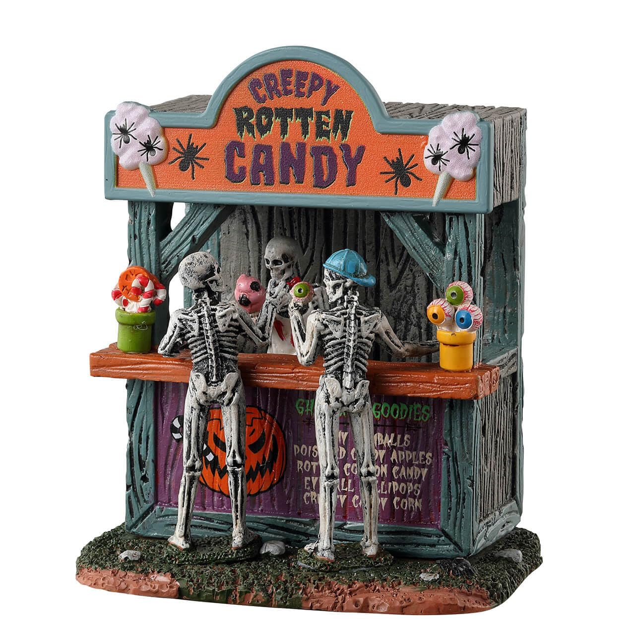 Lemax Rotten Candy Stand #33612 - Spooky Halloween Decor for Haunted Houses & Trick-or-Treat Displays