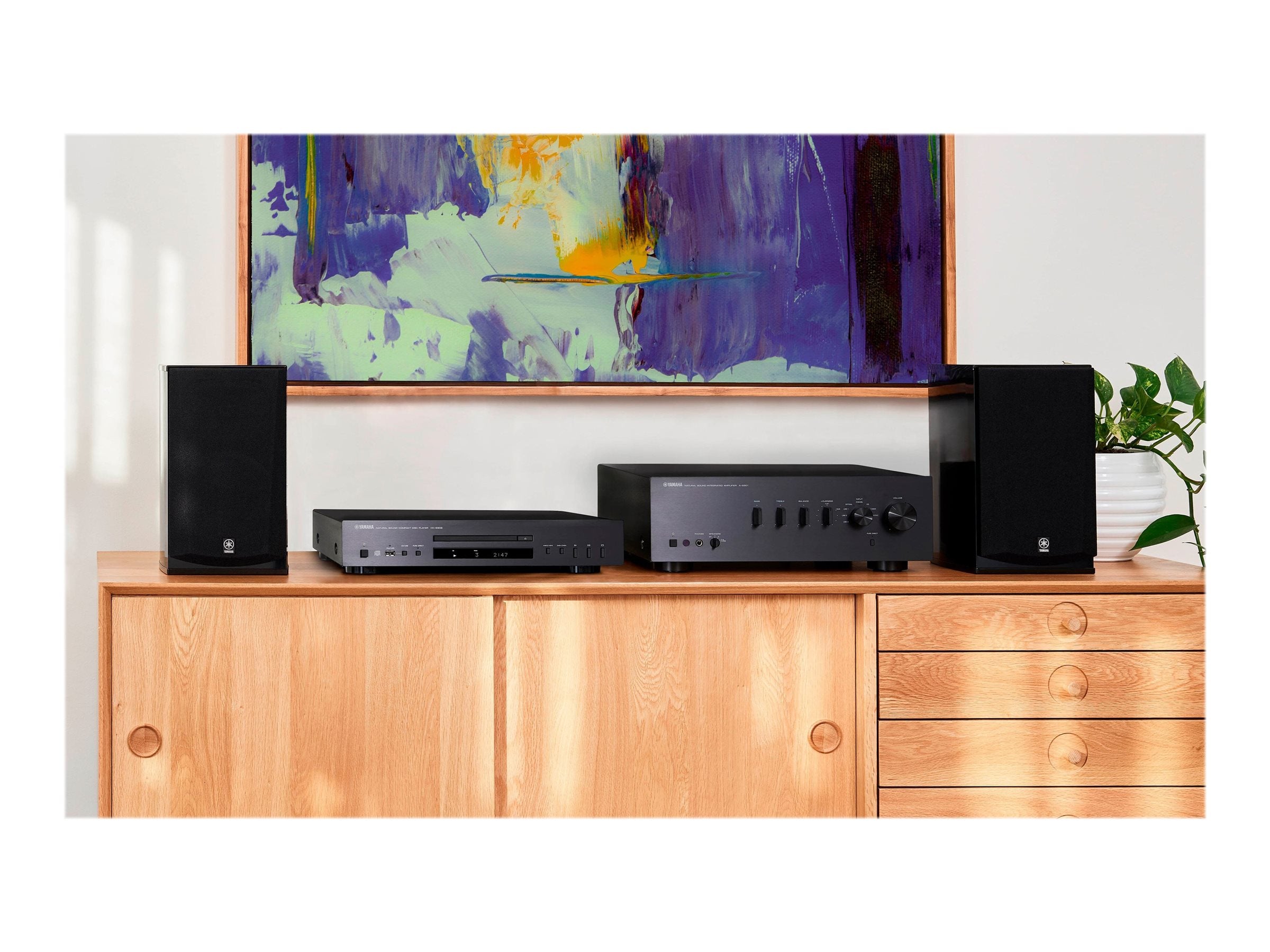 Yamaha CD-S303 High-Quality CD Player for Home Audio - Perfect for Music Lovers & Audiophiles in Living Room, Bedroom, or Home Theater Setup