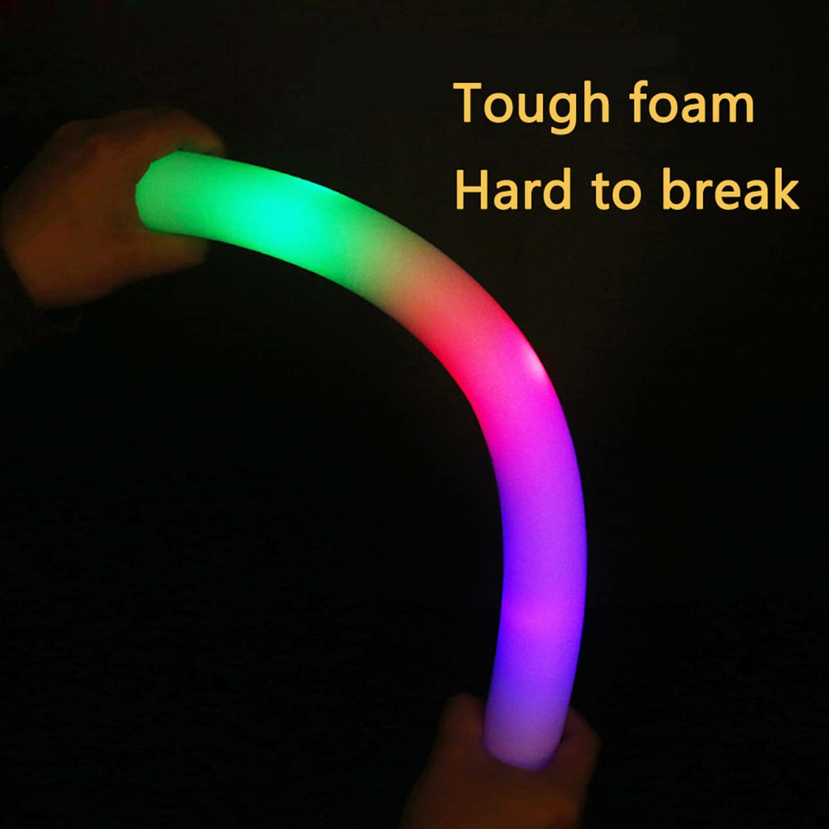 110 Pcs Foam Glow Sticks - 3 Modes Colorful Flashing Light Up Batons for Party, Wedding, Birthday, Concert | Halloween & Christmas Party Supplies | Glow in The Dark Favors for Night Events, Raves & Festivals