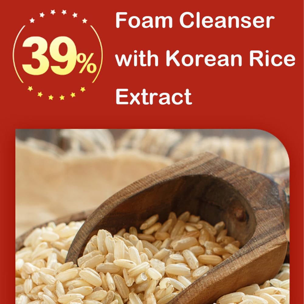 Rice Super Bean Potent Face Wash - Gentle Rice Wash Soft Cream Facial Cleanser for Deep Cleansing & Buildup Removal | Perfect for Daily Skincare Routine & Acne-Prone Skin