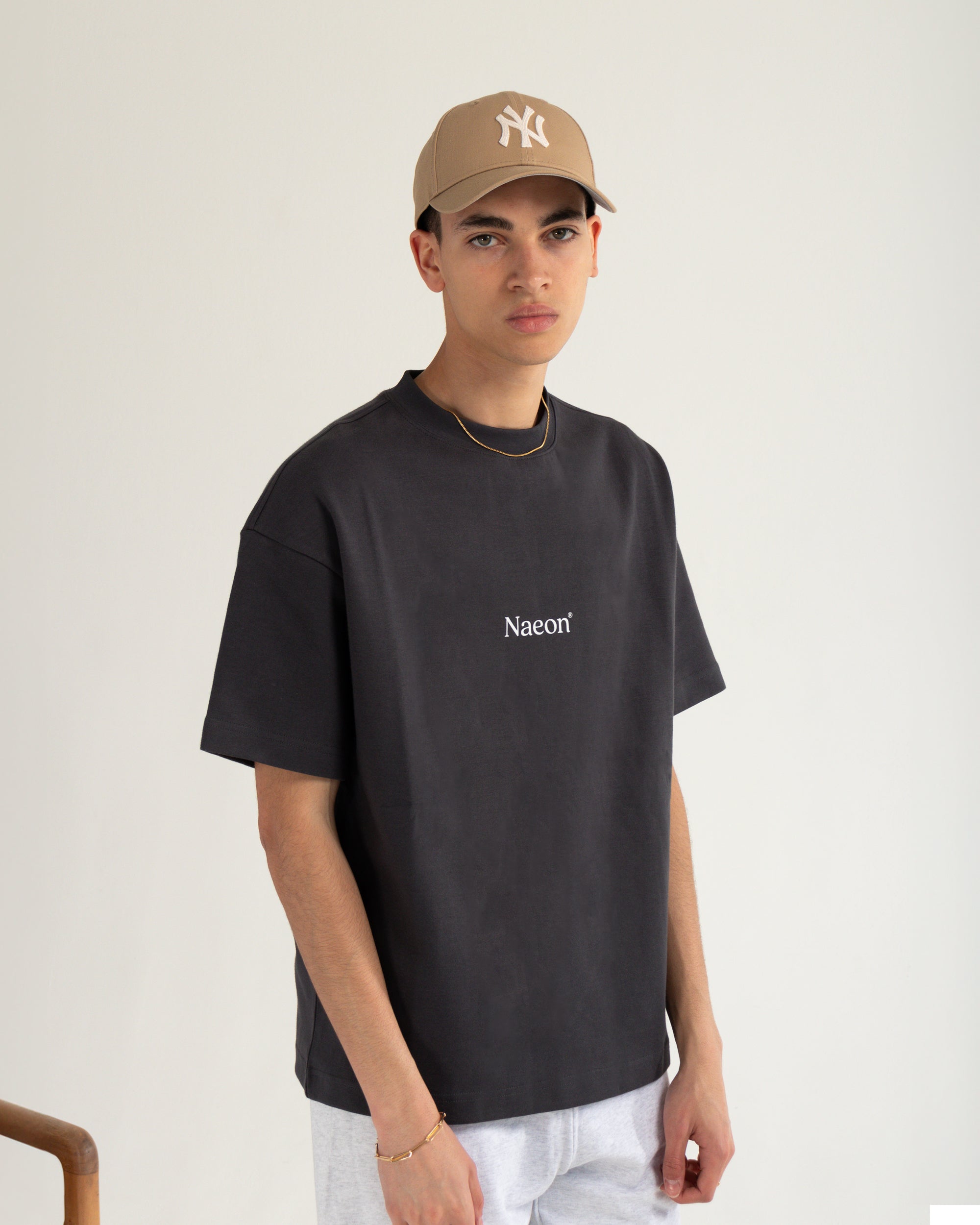 NAEON Creation of Adam Heavyweight T-Shirt - Premium Basalt Cotton Tee for Men | Art-Inspired Casual Wear & Street Fashion
