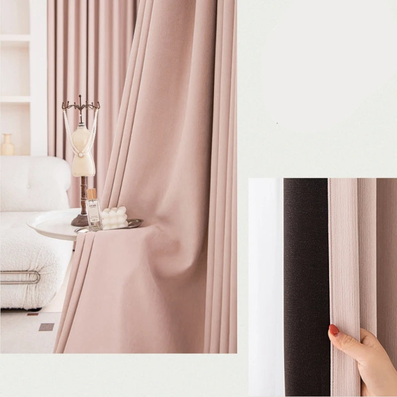 Gianna 5-Pass Chenille Blackout Curtains for Bedroom & Living Room - Thermal Insulated Noise Reducing Custom Window Drapes for Home Decor