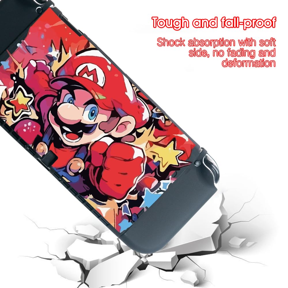 PERFECTSIGHT Protective Case for Nintendo Switch OLED - Durable TPU Cover for Girls, Boys & Kids - Dockable Kawaii Cute Design - Compatible with Nintendo Switch OLED - Perfect for Gaming, Travel & Home Entertainment