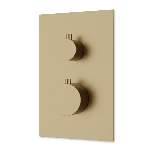 Square & Round Thermostatic Shower Valve Trim Kit with 3-Way Diverter and Off Position - Perfect for Bathroom Renovation, Modern Home Upgrade & Water Temperature Control
