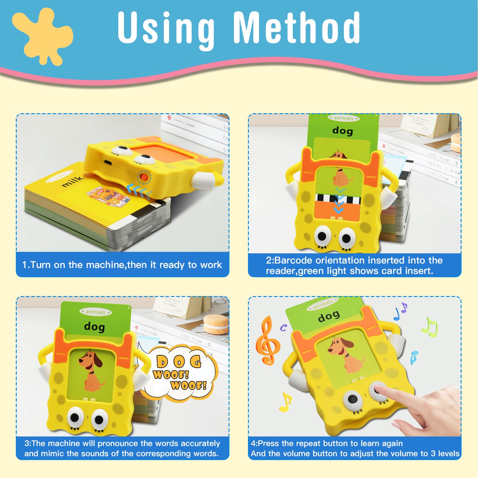Talking Flash Cards for Toddlers 1-6 Years Old - 224 Sight Words Speech Therapy & Montessori Learning Toys - Educational Gifts for Kids - Autism Sensory Toys for Children | Perfect for Early Childhood Development, Homeschooling & Special Needs Education