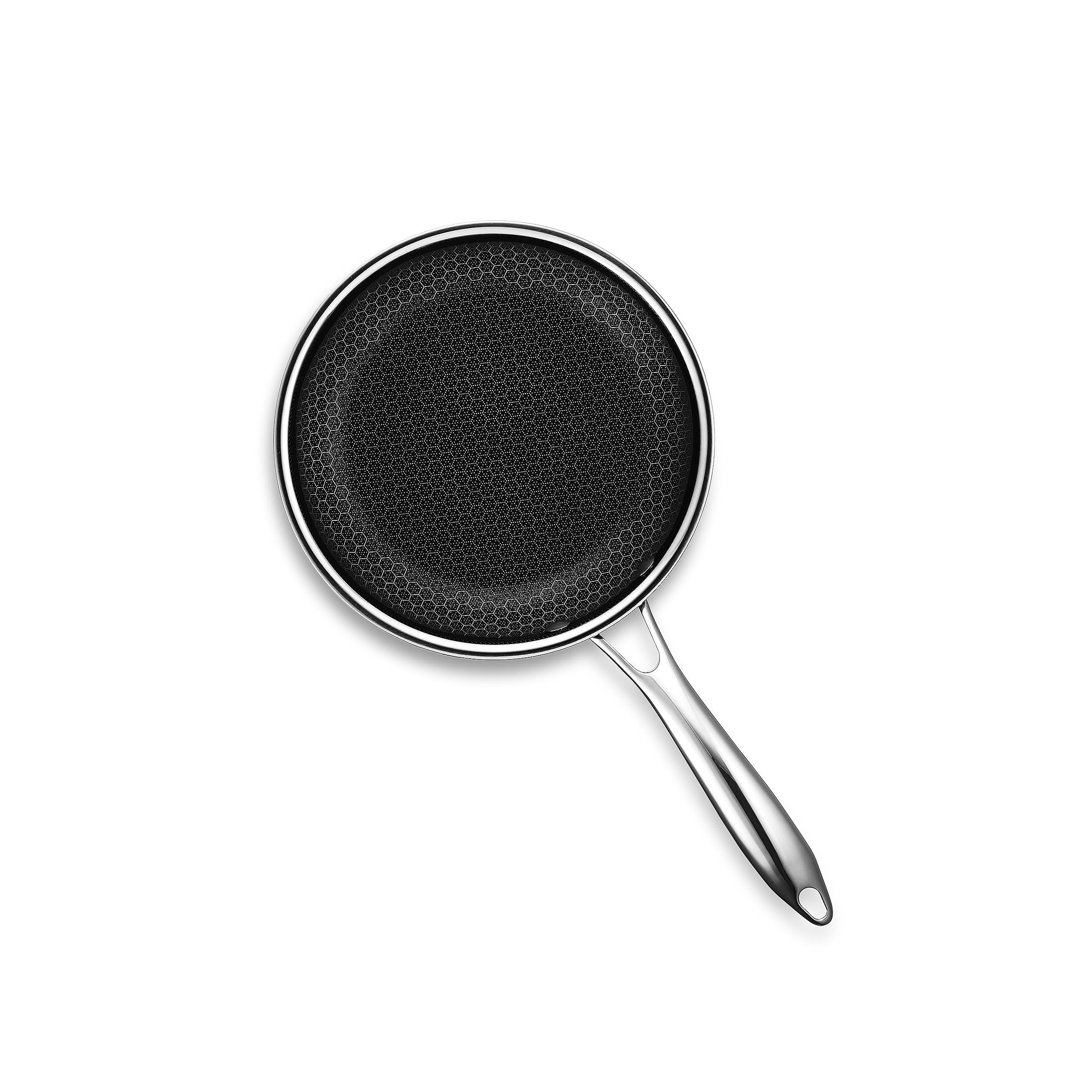HexClad Hybrid Nonstick 8-Inch Frying Pan - Stay-Cool Handle, Dishwasher & Oven Safe (900°F), Induction Compatible for All Cooktops - Perfect for Searing, Sauteing & Everyday Cooking
