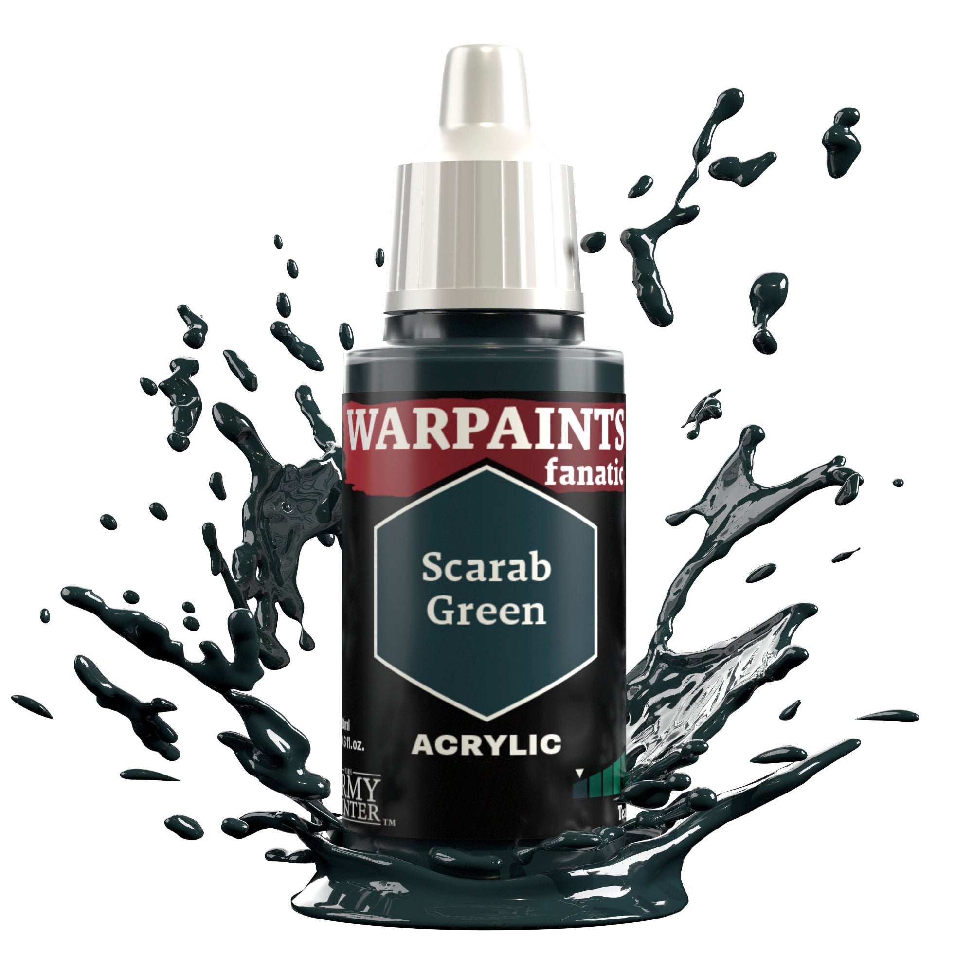 Warpaints Fanatic: Scarab Green - Premium Acrylic Paint for Miniatures & Models - Perfect for Warhammer, D&D, and Tabletop Gaming