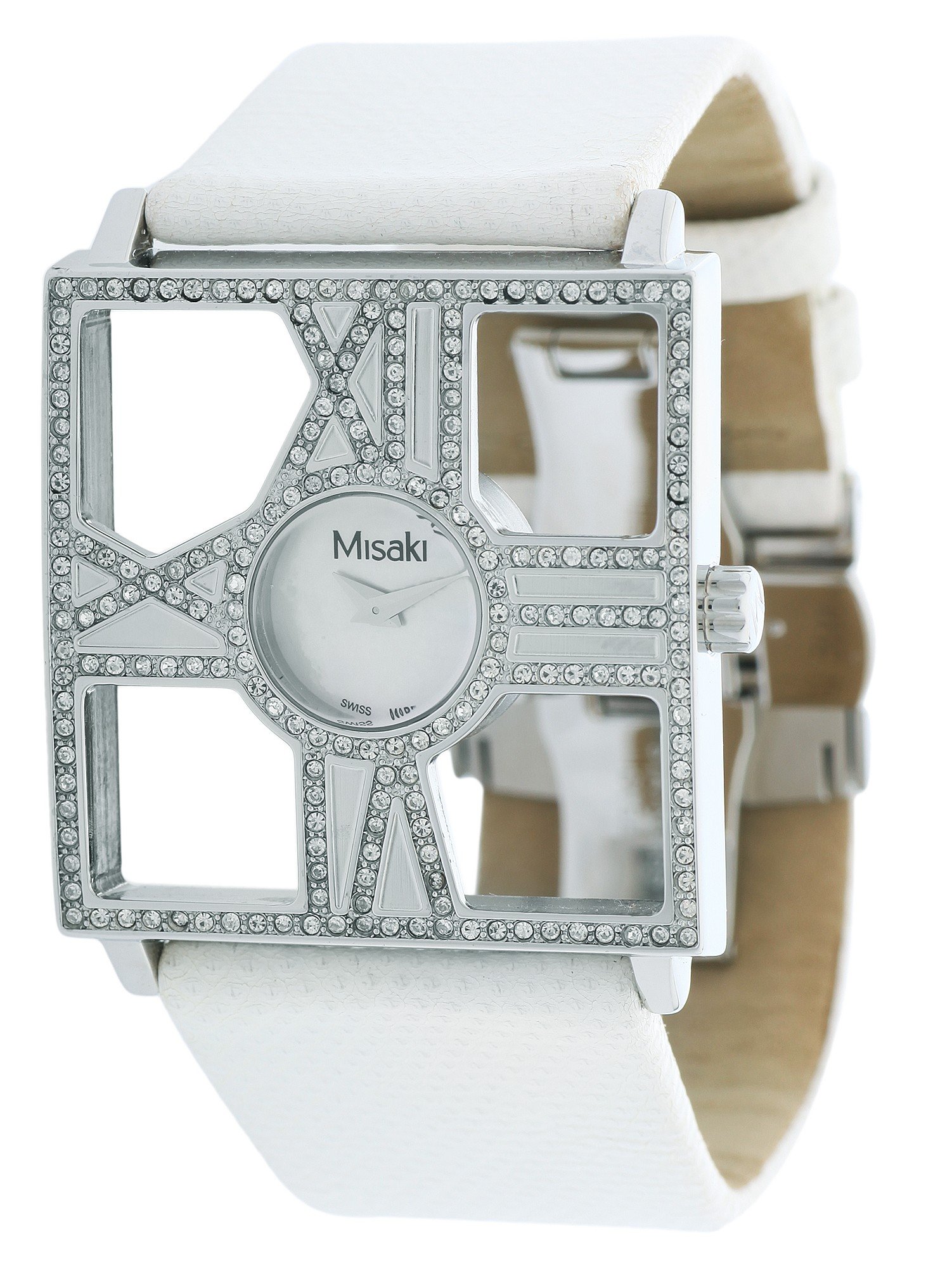 Misaki Women's Watch - Elegant White Stainless Steel Band, Waterproof & Fashionable for Everyday Wear | Perfect for Office, Dating & Casual Outfits