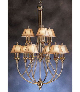Kichler Lighting 1890 BAB Alexandria 27-Light Chandelier in Burnished Antique Brass - Elegant Dining Room & Entryway Lighting Fixture for Classic Home Decor