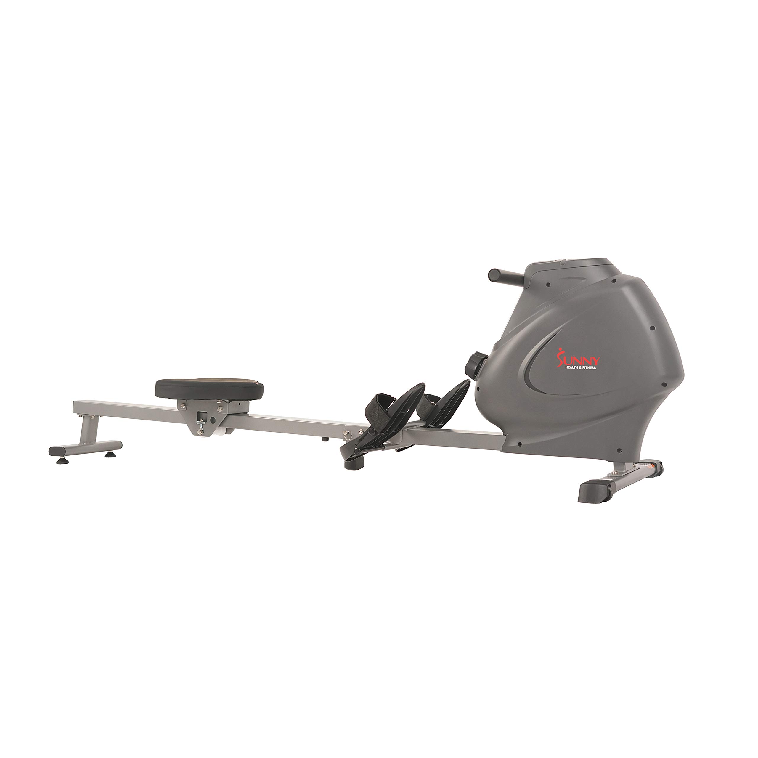 Sunny Health & Fitness Magnetic Rowing Machine - Quiet Home Rower with LCD Monitor & Compact Design | Perfect for Small Spaces & Full-Body Workouts | Connects to Free SunnyFit App for Tracking Progress