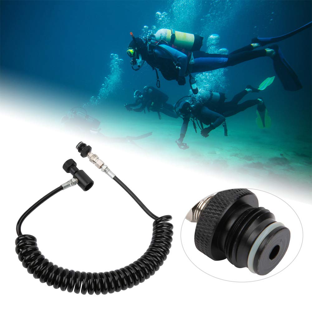Premium Coiled Air Hose with Aluminum Fittings - Compact & Durable Compressor Hose for Scuba Diving, Paint Spraying & Pneumatic Tools | Lightweight Coil Design for Easy Storage & Portability