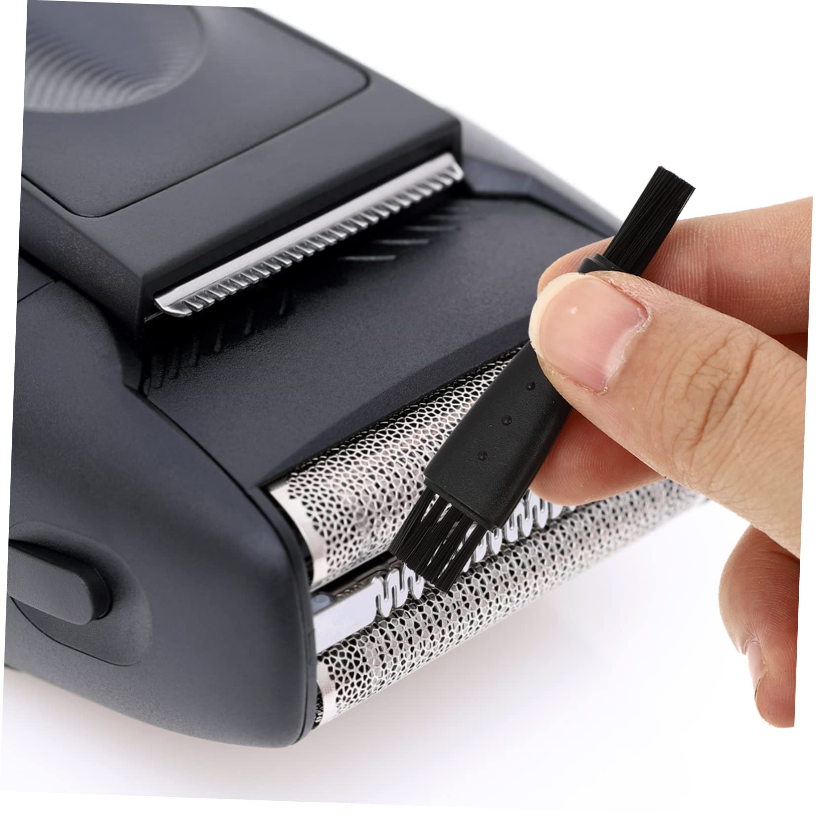 iPetboom 10-Pack Double-Sided Electric Shaver Cleaning Brush Replacement - Black Hair Brush for Electric Razors & Clippers - Perfect for Men's Grooming & Shaver Maintenance