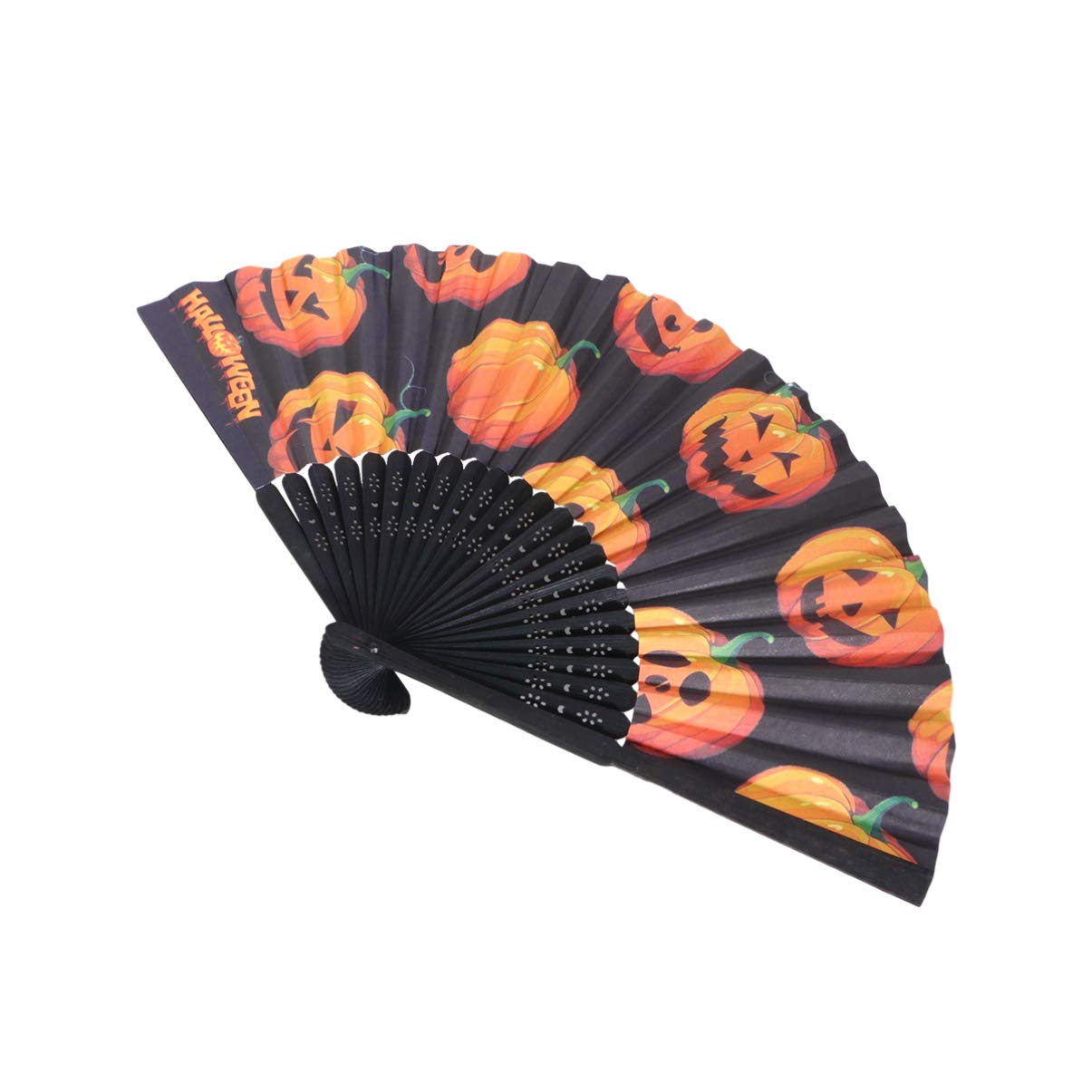 VOSAREA 3-Pack Halloween Paper Fans - Foldable Handheld Fans for Halloween Party Decorations, Costume Accessories & Unique Ornaments | Perfect for Halloween Parties, Cosplay Events & Home Decor