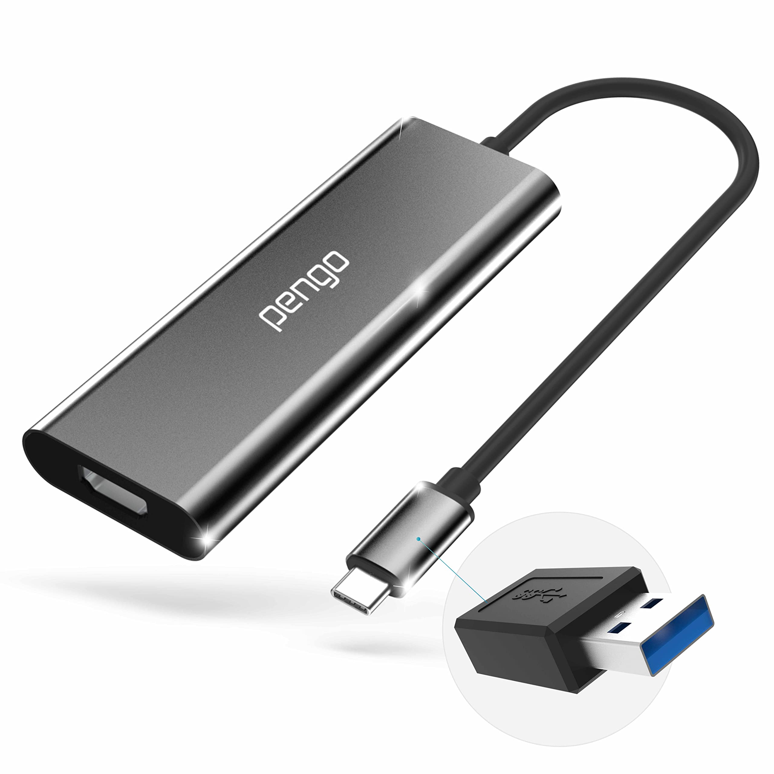 4K HDMI to USB-C Video Capture Card - 4K30fps USB 3.0 Type-C Converter for Live Streaming, Video Conferencing & Recording - Compatible with DSLR, Camcorder, Action Cam for Windows/Mac (No HDCP) - Perfect for Gaming, Webinars & Content Creation